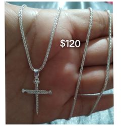 925 Sterling Silver Chain With The Pendant/Cadena Con Dije De Plata 925