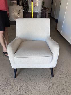 West Elm White Sofa Chair