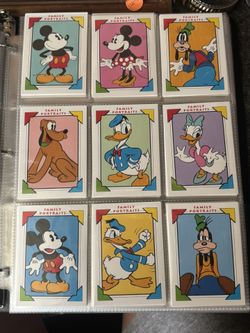  Disney Trading Cards - Complete Family Portrait Series 