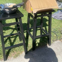 Wooden Square Bar Stools