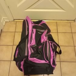 Pink Black Duffle/travel Bag