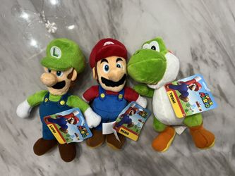 Super Mario, Luigi and Yoshi Plush 8inch