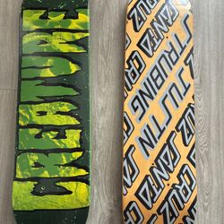 🛹 2 Skateboard Decks – Santa Cruz Style Graphics – $60