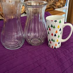 GLASS VACES & MUG 
