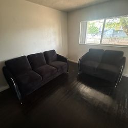 Black Velvet Living Room Set New
