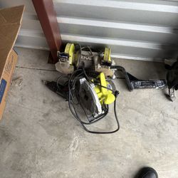 Skill Saw And Grinding Wheel