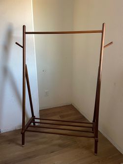 Walnut Wood Clothing Rack