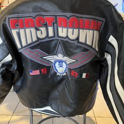 football leather jacket