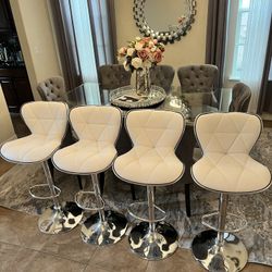 🔥 Modern Shell Bar Stools – Brand New! 🔥 ✨ White, Adjustable, 360° Swivel – $69 Each ✨