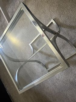 Glass side tables