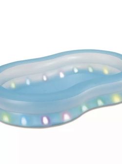 Summer Waves Inflatable Aqua Glow LED Family Pool New