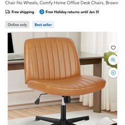 PU Leather Brown Chair