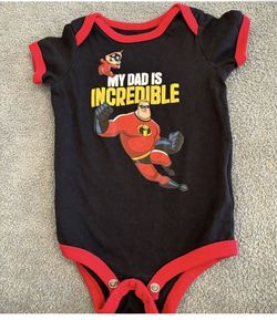 Disney Pixar The Incredibles Baby Bodysuit – Size 6M