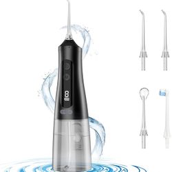 New! Water Flosser Portable Dental Oral Irrigator with 9 Modes, 4 Replaceable Jet Tips, Rechargeable Waterproof Teeth Cleaner for Home and Travel -350