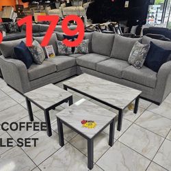 BRAND NEW 3PC TABLE PLUS 2 END TABLES SPECIALS DISCOUNT FINANCING AVAILABLE NO CREDIT NEEDED CREDITO FACIL