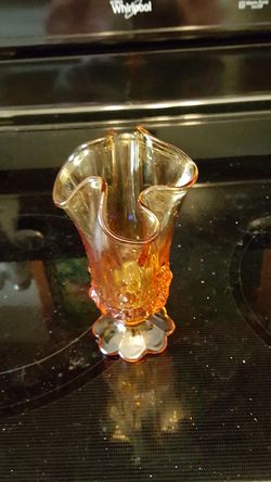 Vintage 6" Amber Vase