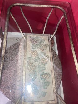 Glass Table with grape design