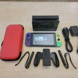 Nintendo Switch Animal Crossing New Horizon Edition Conplete With All Accessories And Mario Kart, Mario &Sonic,  & Sega Genesis $169