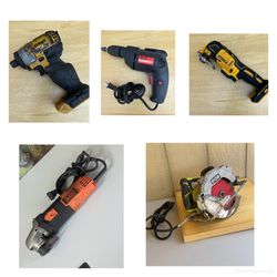 Various Power Tools Saw Drill Grinder Make Offer For Each Not Free