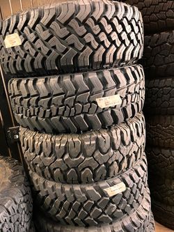 SEMI NEW MUD TERRAIN LT 28570R17 tires for $100 PICKED UP OR $140 installed and balance. 95%+ Tread Left . 285/70/17 285/70/R17 285 70 R 17 285 70 17