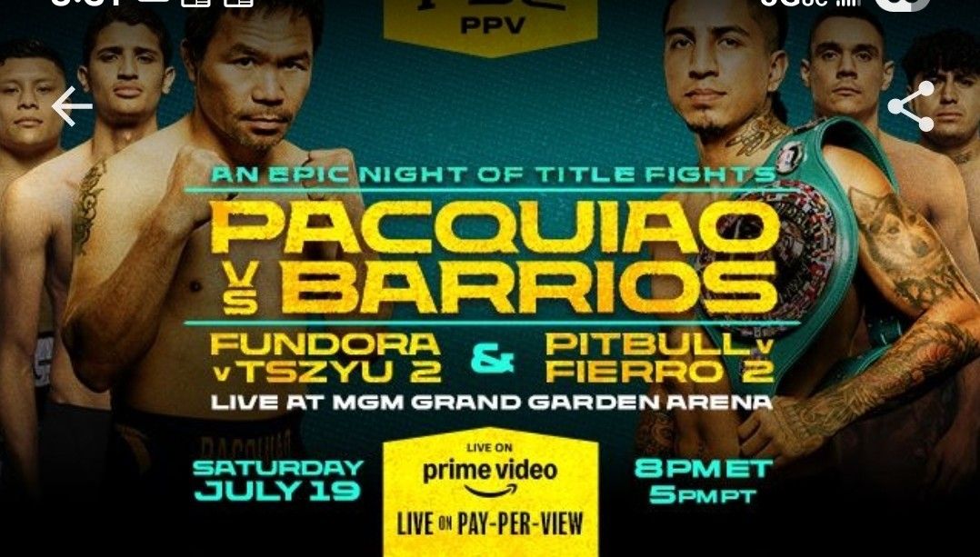 Pacquiao vs. Barrios @ MGM Grand 7/19/25