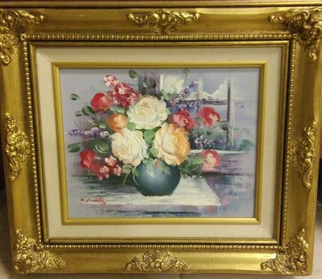 Oil painting - wooden frame