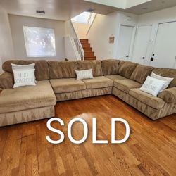 Comfy Ashley Corduroy Sectional – Ready for Pickup!
