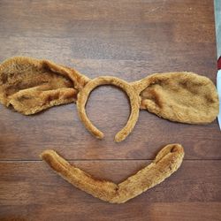 HEADBAND WITH DOGGIE EATS AND TAIL FOR HALLOWEEN 