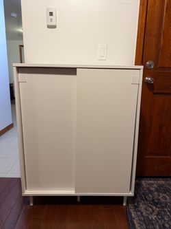 White IKEA Shoe Storage Cabinet