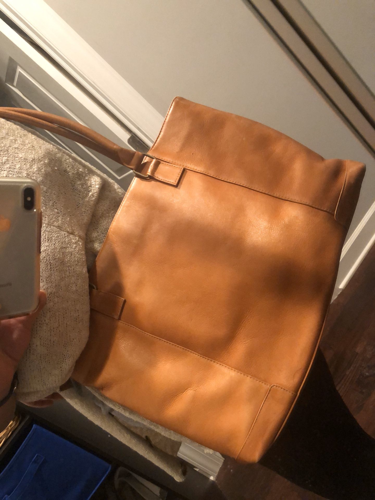 Leather laptop bag/tote.