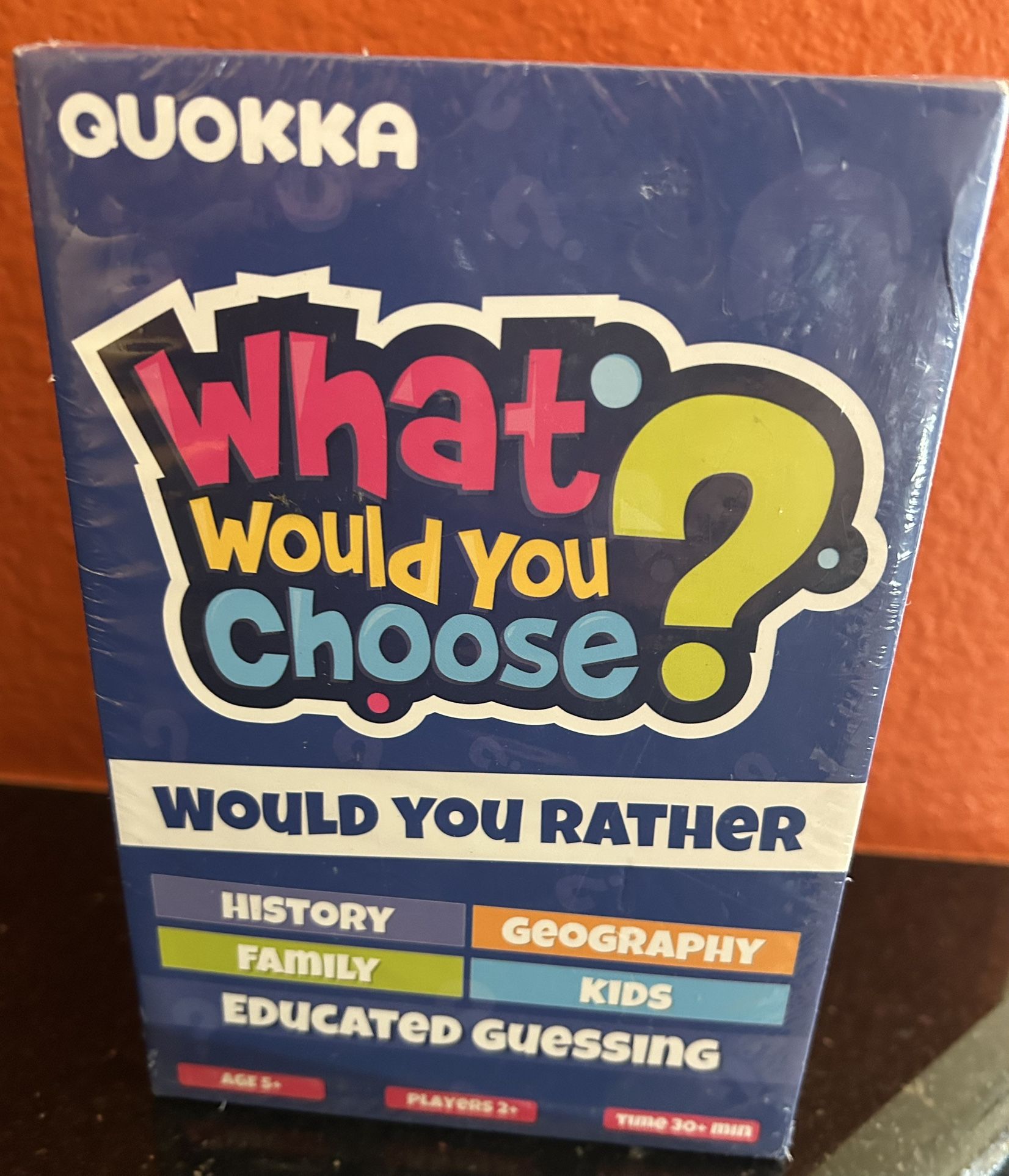 New Kids What Would You Choose. Trivia Card Game For Kids.