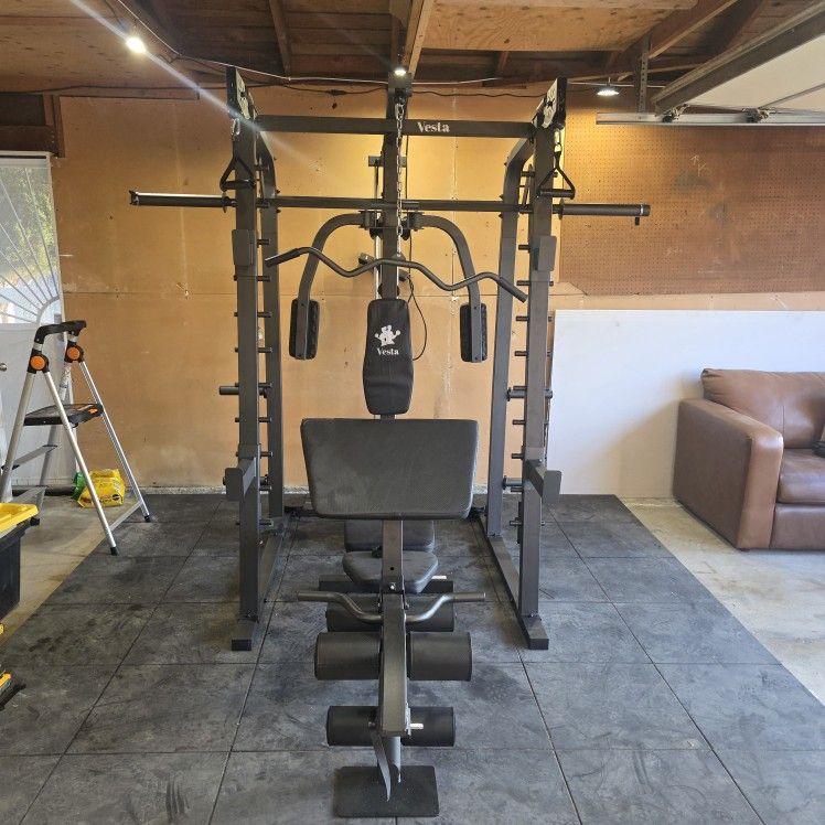 Smith Machine 2001 | Multi-Use Adj Bench | Gym Equipment | Fitness | Squat Rack | Excercise |🔴WEIGHTS AND BARBELL SOLD SEPARATELY 🔴 FREE DELIVERY 🚚