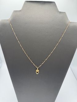Ladies 14KT Yellow Gold Fashion Necklace with Owl Pendant