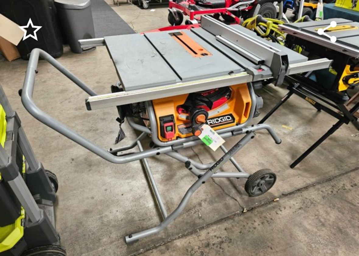 Ridgid 10" Corded Table Saw