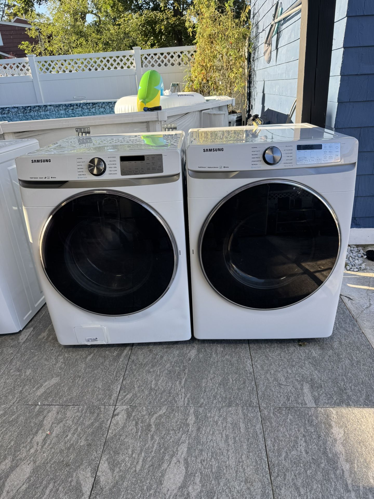 Samsung Washer And Electric Dryer Steam Working Perfect Clean One Receipt For 90 Days Warranty