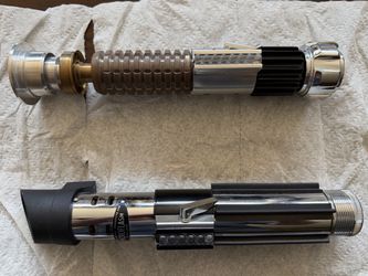 Star Wars Disney Lightsabers. Made with movie set authentic pieces.