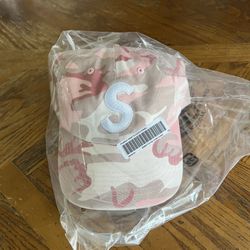 Supreme Pigment Coated S Logo 6-Panel Pink Camo