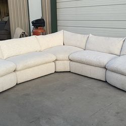 5 PIECE MODULAR FABRIC SECTIONAL 