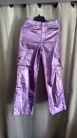 Women”s Armor jeans  purple New York stacked flared cargo / size L