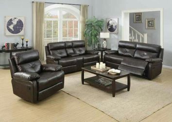 SPECIAL OFFER 3PC BROWN RECLINING SET