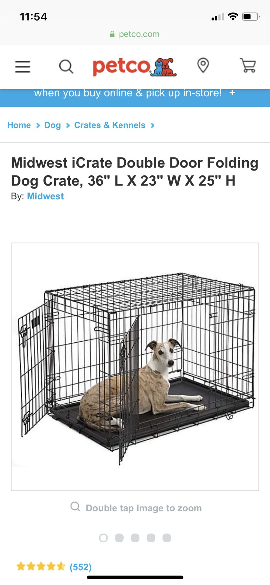 Midwest iCrate Double Door Folding Dog Crate