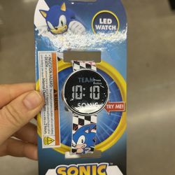 NWT Sonic the Hedgehog Kids LED Watch