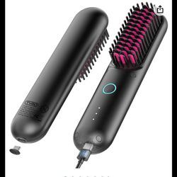 TYMO Porta Cordless Hair Straightener Brush, Portable Mini Straightening Brush