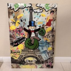 Monopoly Man Tempered Glass Wall Art 47”H x 32”W