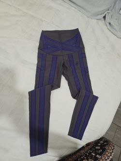 Fanka powerband Gray & blue athletic leggings