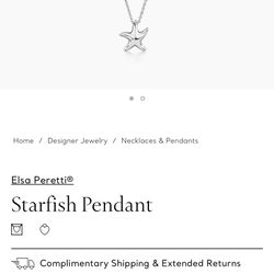 Authentic Tiffany Starfish Necklace