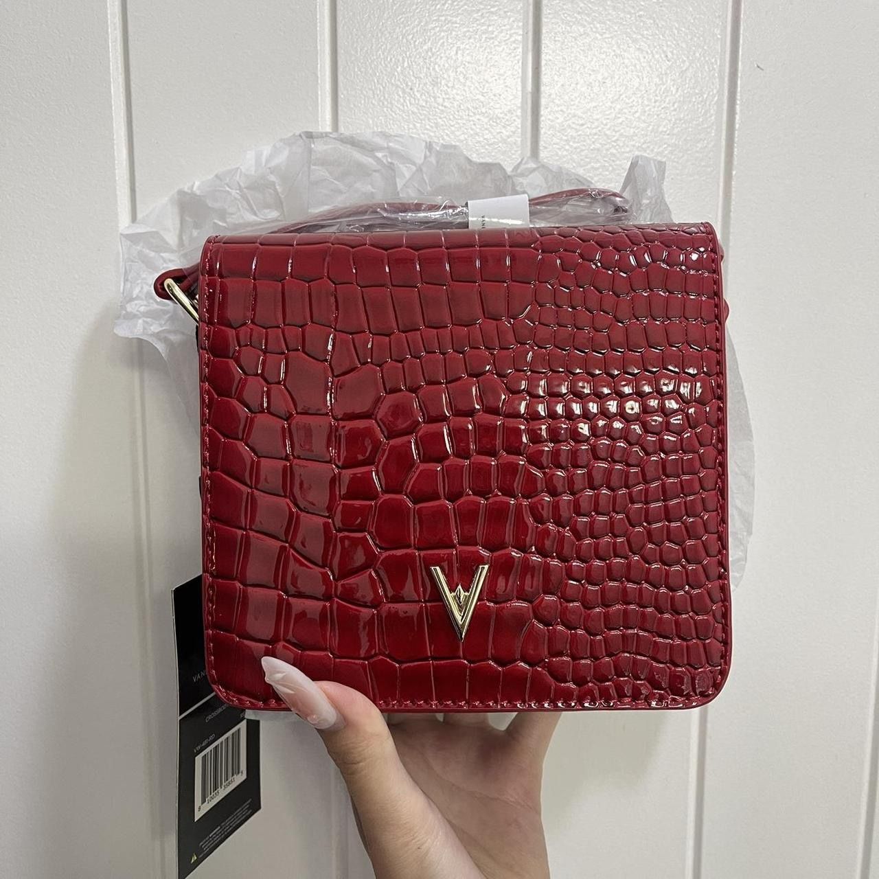 Vanessa Williams Red Faux Leather Crossbody Bag - Brand New