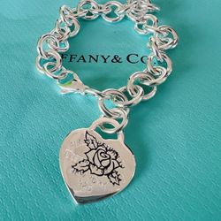 925 Sterling Silver Toggle Bracelet Size 7 