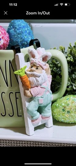 Easter Bunny Gnome Planter Hanger Decor 