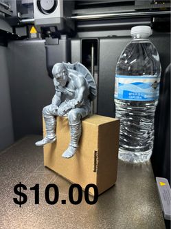 3D Printed Kratos Sitting Figurine